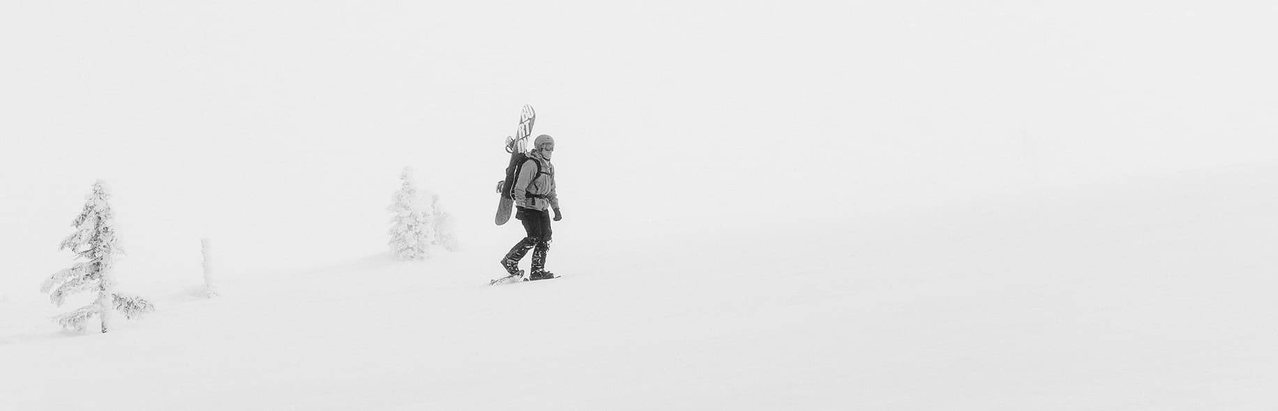 Fredrik snowshoe walking